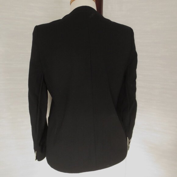 Vintage Made in England Wool Structured Black and Cream Jacket (Modified) - Picture 3 of 7